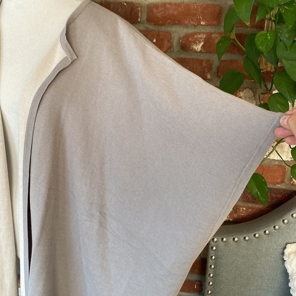 H by Halston Cape Kimono Poncho Cardigan two tone gray Size L/XL - Picture 5 of 8
